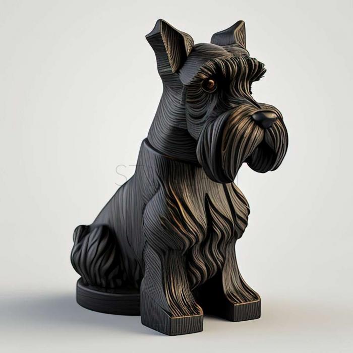 3D model Zwergschnauzer dog (STL)